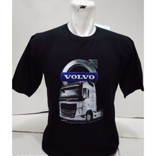 เสื้อยืดBlack Shirt Short Sleeve Screen Printing Dtf Truck Volvo Wv2D