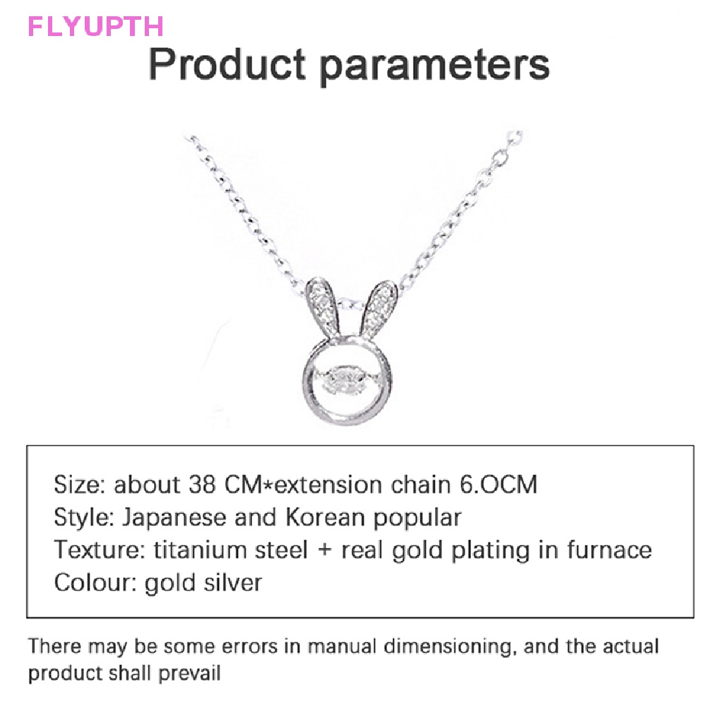 flyup-สร้อยคอโช้คเกอร์-เหล็กไทเทเนียม-จี้รูปกระต่ายน่ารัก-ประดับเพทาย-เรียบง่าย-ของขวัญ-สําหรับผู้หญิง
