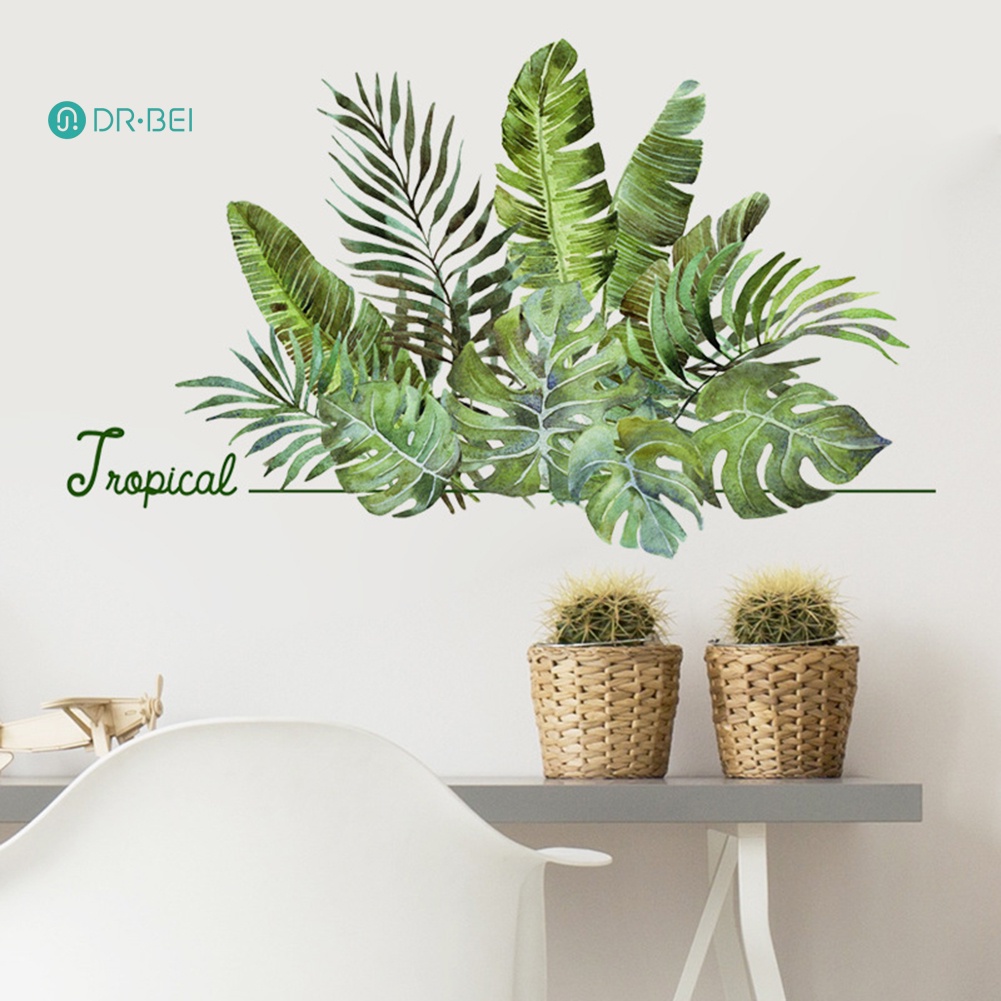 โปสเตอร์-dr-bei-tropical-plant-leaves-แบบลอกออกได้-สําหรับติดตกแต่งผนังห้องนอน-ห้องนั่งเล่น