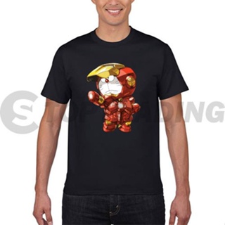 Doraemon Iron Man Avengers Superhero Marvel Cotton T-Shirt CS-248_08