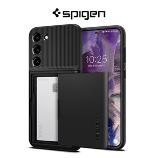 Spigen Galaxy S23+ เคสเกราะ CS แบบบาง การออกแบบกระเป๋าสตางค์สองชั้น และฝาปิดช่องใส่การ์ด