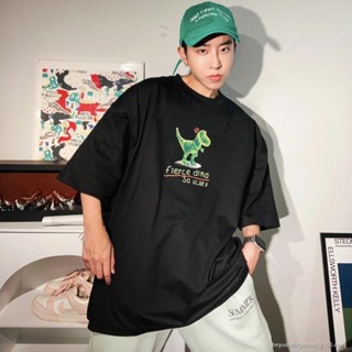 GP QCLOTH oversize พร้อมส่งสีใหม่🦖​ ลาย DINO ผ้าคอตตอนหนานุ่ม 🔥! oversize SML