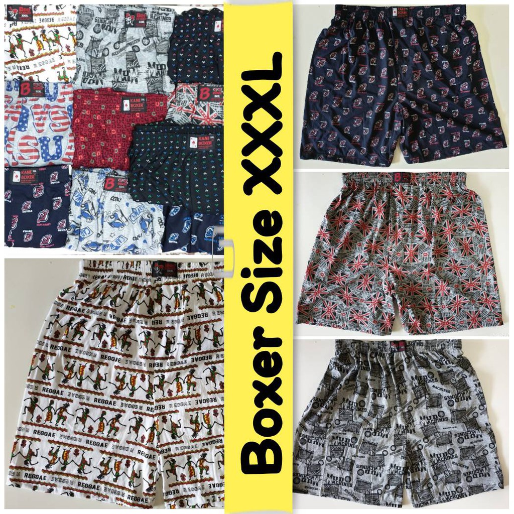 boxer-3xl-บ๊อกเซอร์คละลาย-ไซต์ใหญ่สุด-สำหรับคนอ้วน-ผ้าคอลตอล-กางเกงคนอ้วน