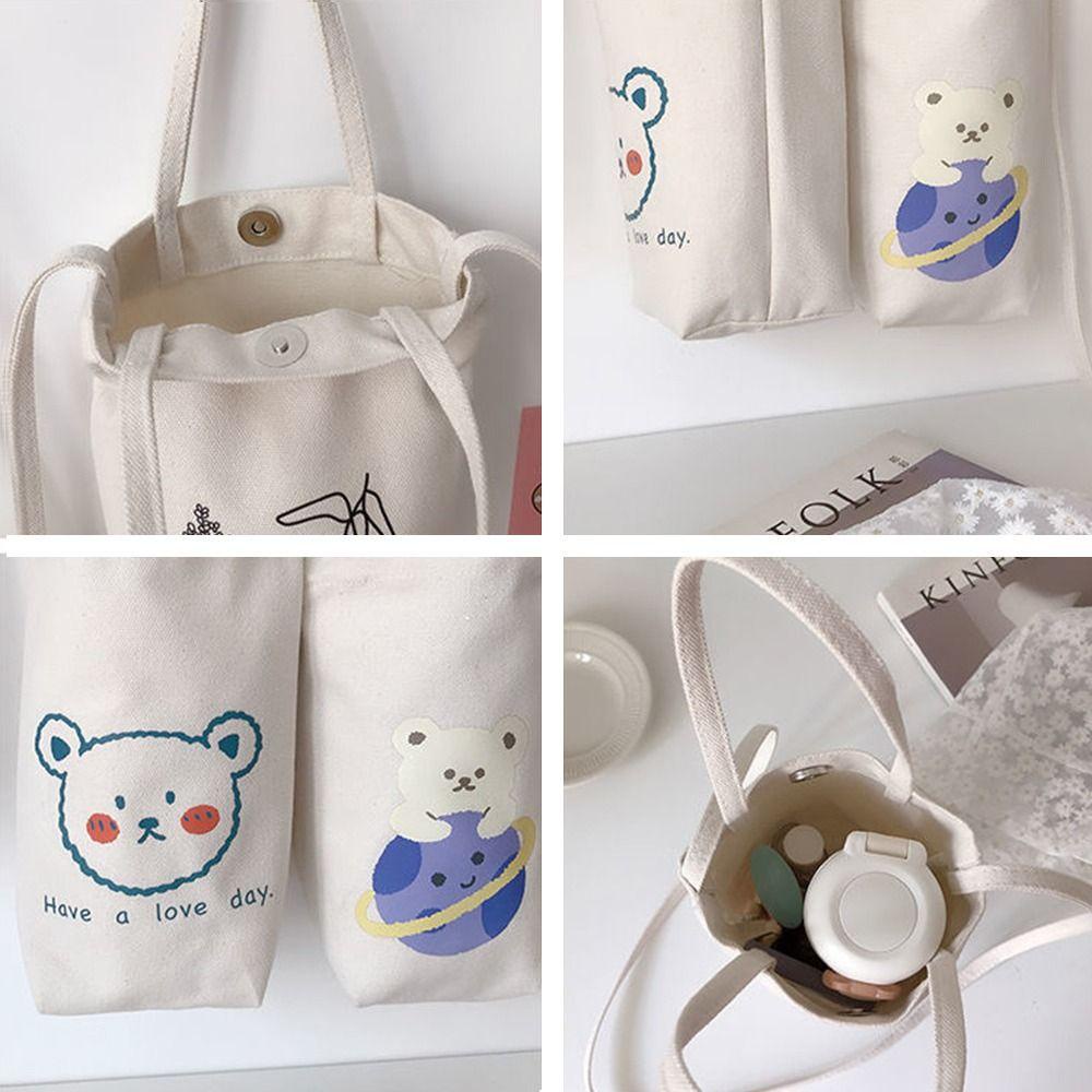 daphs-กระเป๋าใส่ขวดน้ํา-ผ้าแคนวาส-พิมพ์ลายการ์ตูน-พร้อมสายคล้อง-ฉนวนกันความร้อน