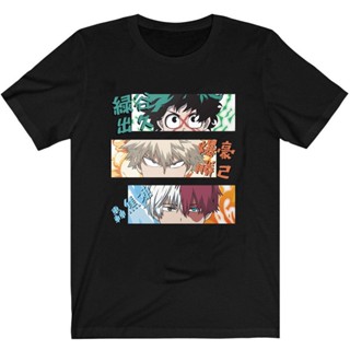 My Hero Academia MHA Boku No Hero Academia T-Shirt Men Cotton T Shirt Anime Bakugou Izuku Shoto Clothes Anime s Top_04