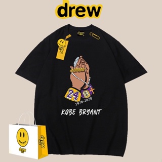 Printed Casual Sports drew Smiley Face Short-Sleeved T-Shirt Men Loose Female ins Street Wear Summer Pure Cotton Co_01