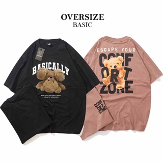 PRIA Oversize T-Shirt Men Women Distro Surf Teddy Bear Bear Streetwear Tops Jumbo Viral Couple_02