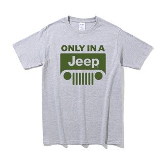 JEEP ADVENTURE 4X4 T SHIRT เสื้อยืด คอกลม รถจี๊บ ผ้า COTTON 100% M - 3XL ใส่ได้ทั้ง ชาย หญิง