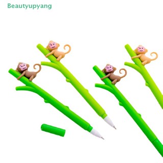 [Beautyupyang] ปากกาเจล ลายการ์ตูนลิงน่ารัก เครื่องเขียน สําหรับนักเรียน 2 ชิ้น