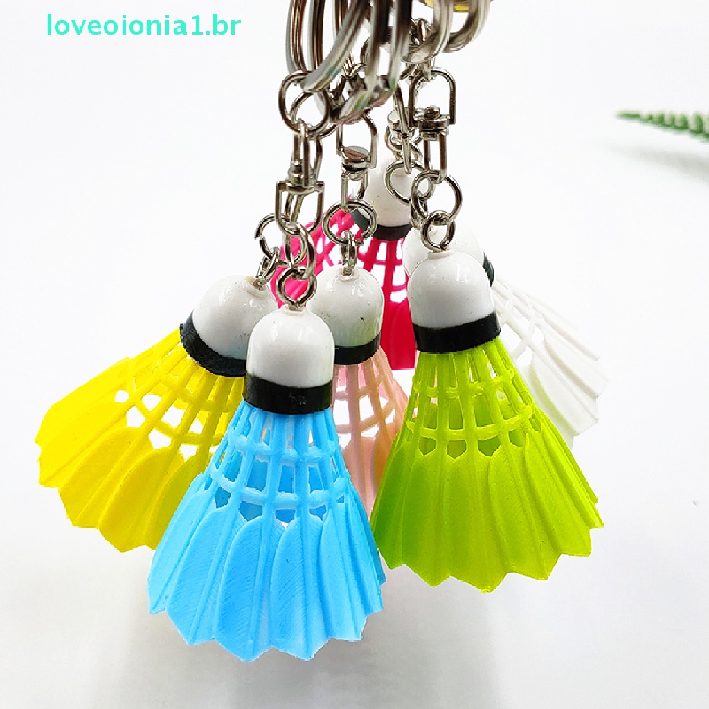 loveoionia1-พวงกุญแจลูกขนไก่แบดมินตันน่ารัก-ขนาดเล็ก-สร้างสรรค์-ของขวัญ