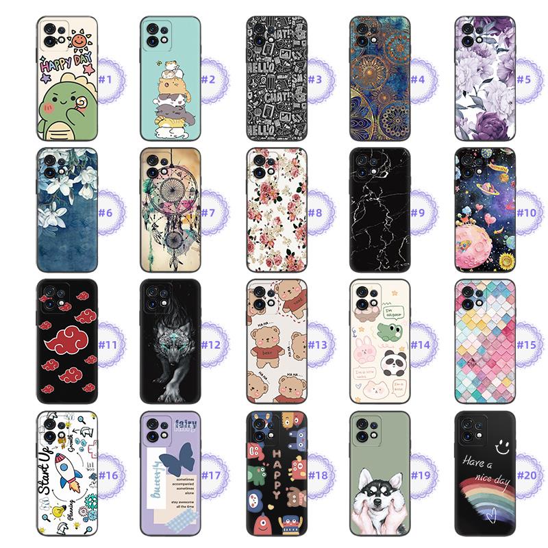 shockproof-waterproof-phone-case-for-moto-x40-x40-profrosted-full-wrap-cute-silicone-anti-knock-soft-case-cartoon-cover-fashion-design