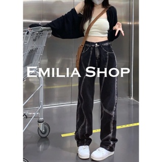 EMILIA SHOP  กางเกงขายาว กางเกงเอวสูง กางเกงขายาวผู้หญิงสไตล์เกาหลี ทันสมัย High quality พิเศษ สวย A23L00W 36Z230909
