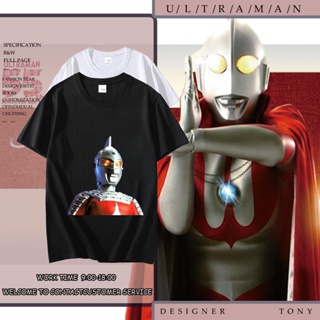 เสื้อยืดเปล่า Ultraman Ultraman Tiga เสื้อผ้าแฟชั่นเสื้อยืด เสื้อวินเทจชาย ผ้าฝ้าย เสื้อยืดวินเทจ เสื้อขาว_05