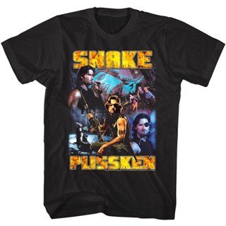 Retro T Shirt Short Sleeve Escape From New York Snake Action Montage MenS T Shirt Plisskin Kurt Russell_01