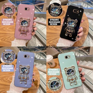 เคส Casing Samsung Galaxy A31 A30 A20 เคส Samsung A70 A70S A71 Case Samsung A01 S10 Plus เคส Samsung J4 Prime Case Samsung J4 Plus เคส New quicksand astronaut stand mobile phone case โทรศัพท์มือถือ มีทรายไหล ลายนักบินอวกาศ พร้อมขาตั้ง สําหรับ