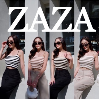 ZAZA ครอปไหมพรมผ้านิ่ม ความยืดหยุ่นสูงมาก ทรงเบสิค ลายผ้าส่งหุ่นสุดๆ ใส่ยังไงก็ปัง แมทส์ยังไงก็เข้า #พร้อมส่ง