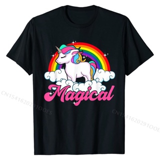 Unicorn Magical Unicorns Cute Girls T-Shirt Top T-shirts for Men Gift Tops Shirt Faddish  Cotton_03