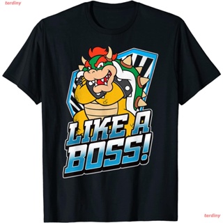 เสื้อยืดใหม่เสื้อยืดลำลอง Nintendo Super Mario Bowser Like A Boss Bold Graphic T-Shirt T-Shirt Mens Womens T-shir_08