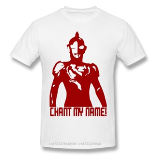Cotton T-Shirt Men Clothing Ultraman Metal Heroes Giant Monster Space Garrison Films TShirt Red Chant My Name Men F_05