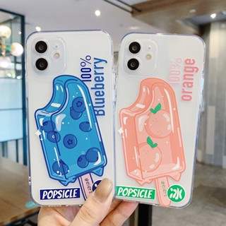 Compatible For Samsung A04 A04e A04S A13 A23 A33 A53 A73 A72 A52 A32 A01 Core A21S A11 M11 A31 A51 A71 A10 M10 A20 A30 A50 A70 A10S A20S A30S A50S A7 2018 Blueberry Orange Ice Cream Transparent Case