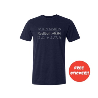เสื้อยืด ผ้าฝ้าย 100% พิมพ์ลาย Redbull Racing แฟชั่นสําหรับผู้ชาย เหมาะกับการเล่นกีฬา วันเกิด_04