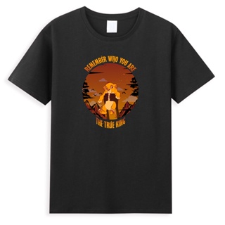 Mens T-Shirts hot trend The Lion King Printed s Who You Are Letter Personalized Style Loose Trendy 843571_05