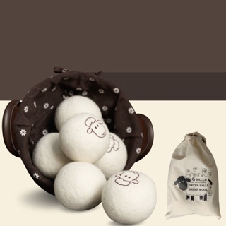 HS [Pure Natural] Wool Dryer Balls  ลูกบอลขนแกะแท้ ลูกบอลอบผ้า ลูกบอลขนแกะอบผ้า ลูกบอลซักผ้า ดรายชีท