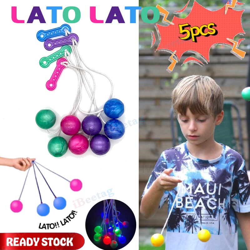 ของเล่นไวรัส-lato-lato-เกมโรงเรียนเก่า-5-ชิ้น-ลาโตะ