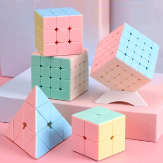 LEBI ลูกบาศก์รูบิคของเล่นวิทยาศาสตร์และการศึกษา 2345 Pyramid Magic Cube บีบอัดของเล่นเด็กไม่จำกัด