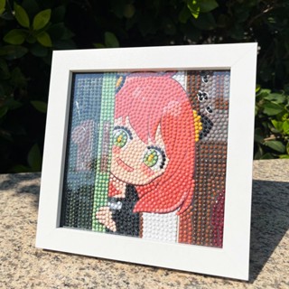 สติกเกอร์ปักครอสสติตช์ รูปการ์ตูนอนิเมะ Anya 5D เพื่อการเรียนรู้ สําหรับเด็ก