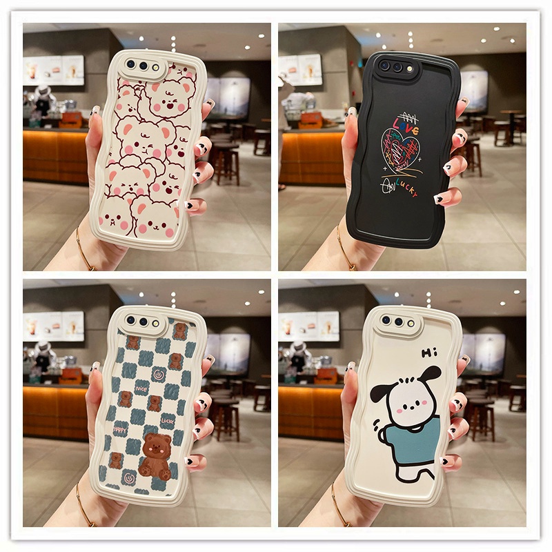 เคส oppo a3s เคส oppo a12e เคสนิ่ม ลายการ์ตูนคลื่น สําหรับ oppo