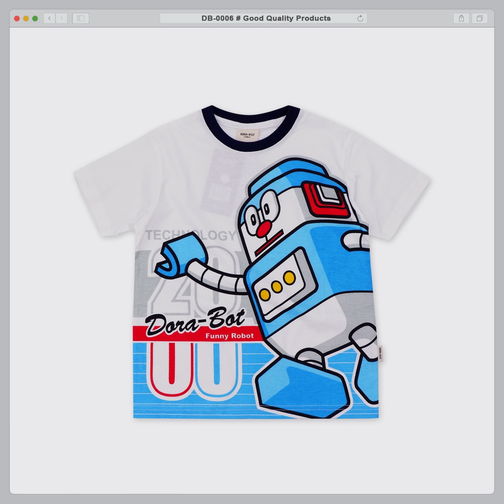 db-0006-dora-bot-t-shirts-เสื้อยืดเด็กคอกลม-ลายโดราบอท-ลิขสิทธิ์แท้