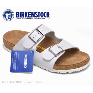 【Original】Birkenstock Arizona Mens/Womens Classic Cork White Slides