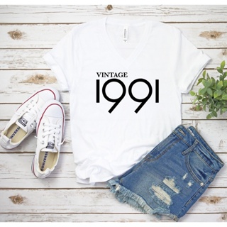 Vintage 1991 Letters Print T-Shirt Women Best Friends 30th Birthday Tees Female 90s Funny T Shirts Summer White Cas_03