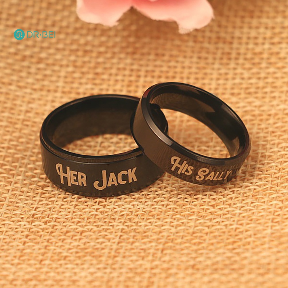 dr-bei-his-sally-her-jack-แหวนคู่รัก-เหล็กไทเทเนียม-โรแมนติก-ของขวัญสําหรับคู่รัก