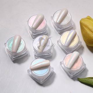 [CORAL Sea] Aurora Magic Mirror Powder Shell Powder ผงกลิตเตอร์เลเซอร์ 7 สี สําหรับตกแต่งเล็บ