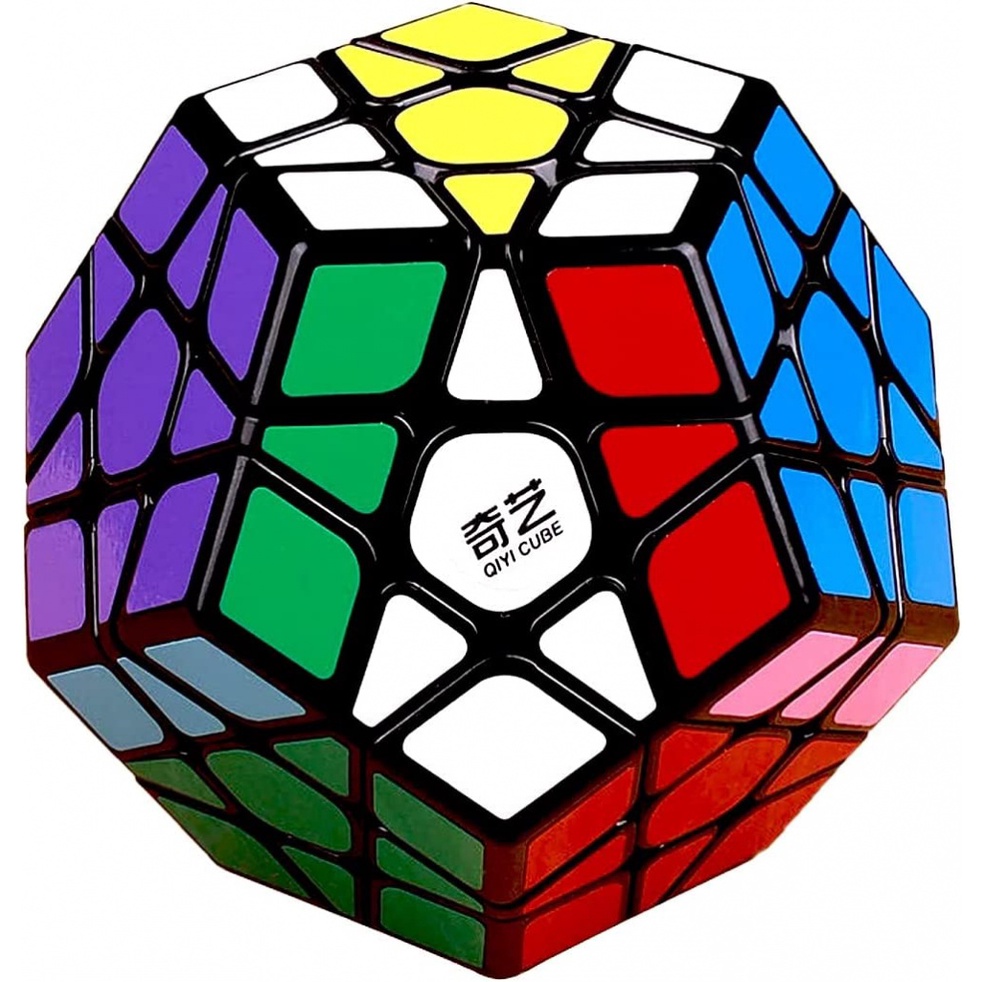 qiyi-ของเล่นปริศนา-รูบิค-megaminx-speed-cube-pentagonal-dodecahedron-cube-qiheng-สีดํา
