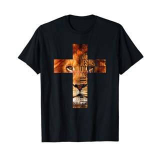 brand men shirt Christian Religious Tshirt Jesus The Lion Of Judah Cross DQkA_04