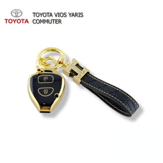 ปลอกกุญแจรถยนต์ TPU 2 ปุ่ม สําหรับ TOYOTA Vios Yaris Wish Corolla