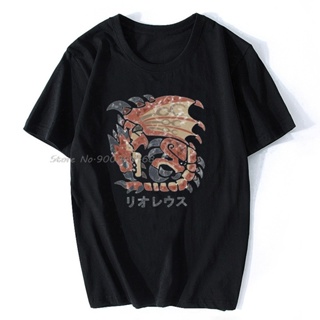 [COD]เสื้อยืด ผ้าฝ้าย พิมพ์ลาย Monster Hunter World Rathalos Kanji Icon แฟชั่นฤดูร้อน สไตล์ฮาราจูกุ สําหรับผู้ชายS-_04