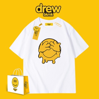 New Hot Drew star with same t-shirt smiley face white short sleeve brand tide street couple forest europe and ameri_03