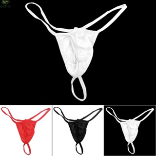 【ECHO】2018 T-back Briefs Underpants Soft Low Rise Sexy Lingerie Thongs Men G-string【Echo-baby】