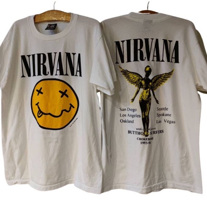 xrmg-nirvana-smiley-เสื้อวง-เสื้อทัวร์-ป้าย-giant-made-in-usa-มืด-iron