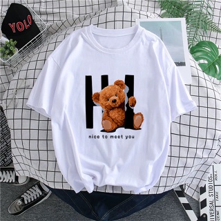 VIRAL T-SHIRT PEREMPUAN LELAKI BAJU HI TEDDY BEAR T-SHIRT WOMEN MEN KAIN COTTON/Baju Wanita/Oversize/Plus Size Tee_02