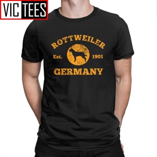 เสื้อยืด ผ้าฝ้าย พิมพ์ลาย Rottweiler Dog Est 1901 In Germany สไตล์วินเทจ สําหรับผู้ชายS-5XL_02