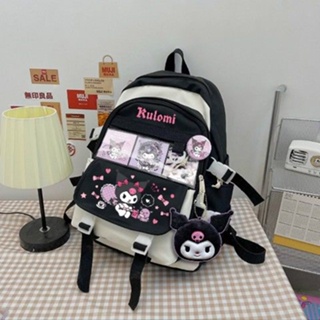 Sanrios กระเป๋าเป้สะพายหลัง กระเป๋านักเรียน พิมพ์ลาย Cinnamoroll Kuromi Hello Kitty น้ําหนักเบา กันน้ํา ความจุเยอะ สําหรับนักเรียน