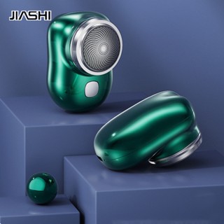 JIASHI เครื่องโกนหนวดไฟฟ้าขนาดเล็ก, ชาร์จ USB, มีดโกนผู้ชาย, กันน้ำเต็มตัว, จำเป็นสำหรับการเดินทางและการเดินทางเพื่อธุรกิจ แบบพกพา