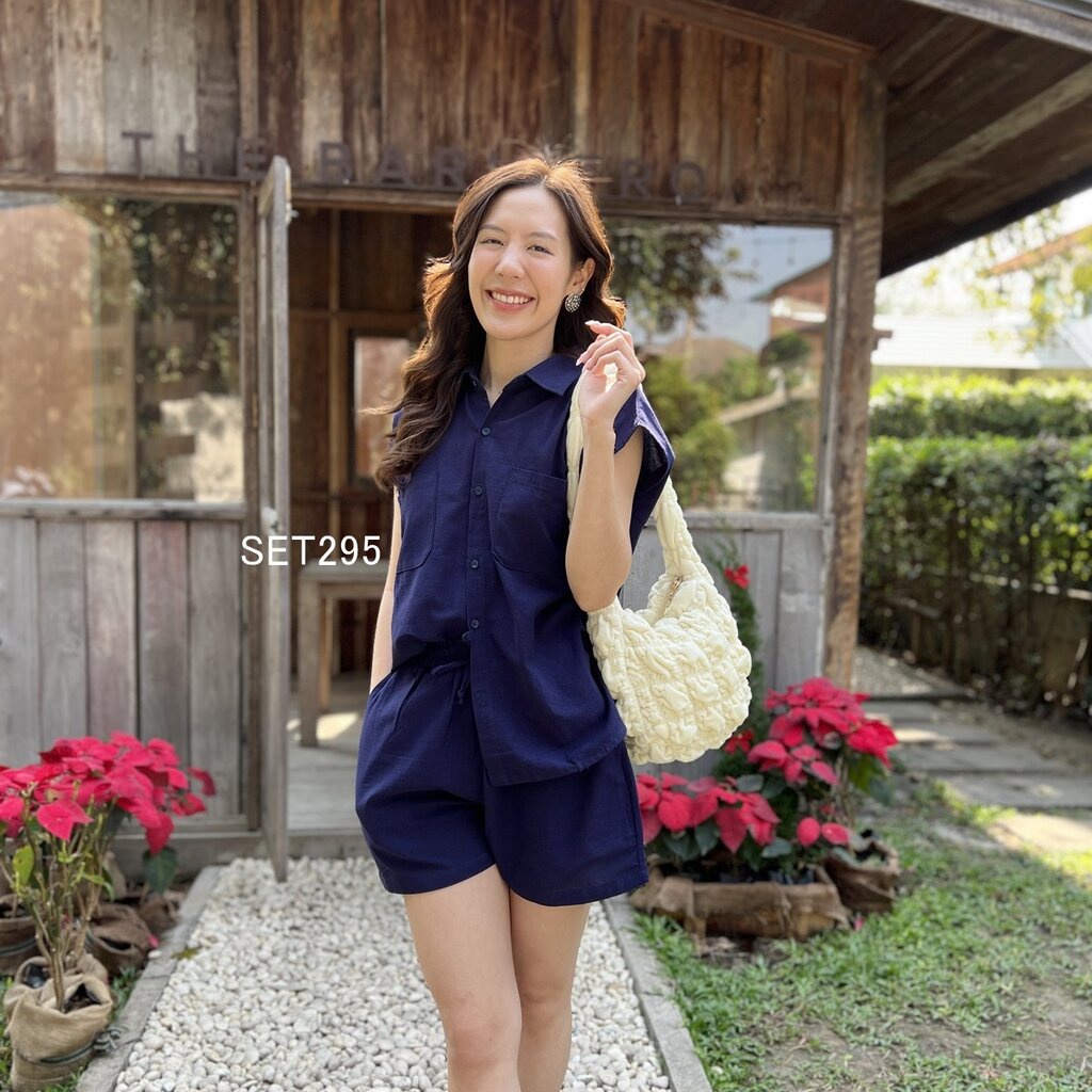 set295-เสื้อแขนกุดกับกางเกง-ผ้าฝ้าย-ไส่สบาย-สวยเก๋สุดๆ