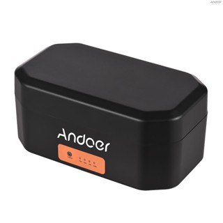 Andoer เคสชาร์จไมโครโฟนไร้สาย 3 ช่อง แบตเตอรี่ในตัว 4200mAh ความจุขนาดใหญ่ USB-C PD แบบเปลี่ยน สําหรับ RODE Wireless GO I GO II Microp