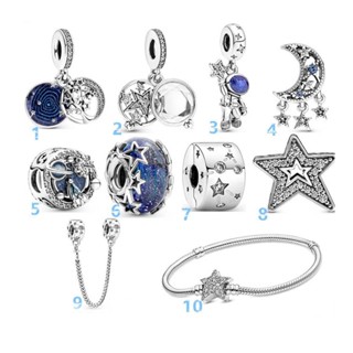 Pandora จี้ลูกปัด รูปนักบินอวกาศ ดาวสีฟ้า สําหรับเดินทาง